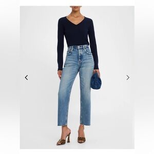 MOUSSY VINTAGE Plainedge Wide Straight Cropped Jeans